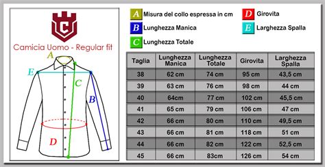 tabella taglie versace camicie|camicia uomo confronto.